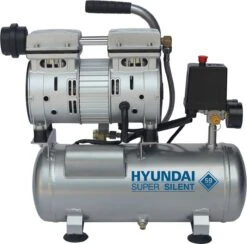 Hyundai Stille 59dB Compressor 6 Liter - 8 BAR Olievrij Low Noise - 'Super Silent’