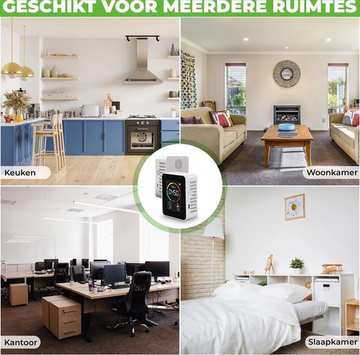 Igoods Professionele CO2 Meter - Luchtkwaliteitsmeter - Binnen - CO2 Melder & Monitor - Horeca - Thermometer - CO2 Detector - Koolstofdioxide Meter 7 Igoods Professionele CO2 Meter - Luchtkwaliteitsmeter - Binnen - CO2 Melder & Monitor - Horeca - Thermometer - CO2 Detector - Koolstofdioxide Meter - Afbeelding 5