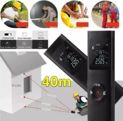 LOUZIR Laser Afstandsmeter - 40 Meter Bereik - 2mm Nauwkeurig - Digitaal Meetapparaat Voor Lengte (m) / Oppervlakte (m2) / Volume (m3) - Binnen En Buiten - Stof- En Spatwaterdicht -Directe En Continue Metingen -Makita Winkel 1200x1187 17
