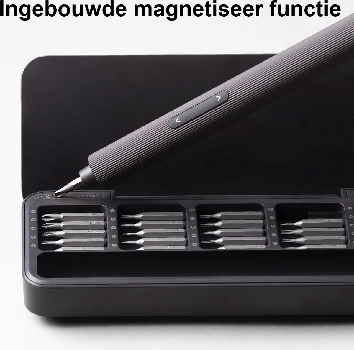 Hoto - Precisie Elektrische Schroevendraaier Set + Magnetische Mat – 25 Bits Hoge Kwaliteit - USB-C Oplaadbaar – Voor Professionele Reparatie - Zwart 16 Hoto - Precisie Elektrische Schroevendraaier Set + Magnetische Mat – 25 Bits Hoge Kwaliteit - USB-C Oplaadbaar – Voor Professionele Reparatie - Zwart - Afbeelding 14