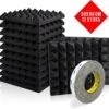 Brute Strength - Isolatieplaten - Inclusief Zelfklevende Tape - 50x50x5 Cm - Piramide - 12 Stuks - Geluidsisolatie - Geluidsdemper Wandpaneel - Akoestisch Wandpaneel -Makita Winkel 1200x1188 22