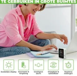 Igoods Professionele CO2 Meter - Luchtkwaliteitsmeter - Binnen - CO2 Melder & Monitor - Horeca - Thermometer - CO2 Detector - Koolstofdioxide Meter 15 Igoods Professionele CO2 Meter - Luchtkwaliteitsmeter - Binnen - CO2 Melder & Monitor - Horeca - Thermometer - CO2 Detector - Koolstofdioxide Meter -Makita Winkel 1200x1188 24