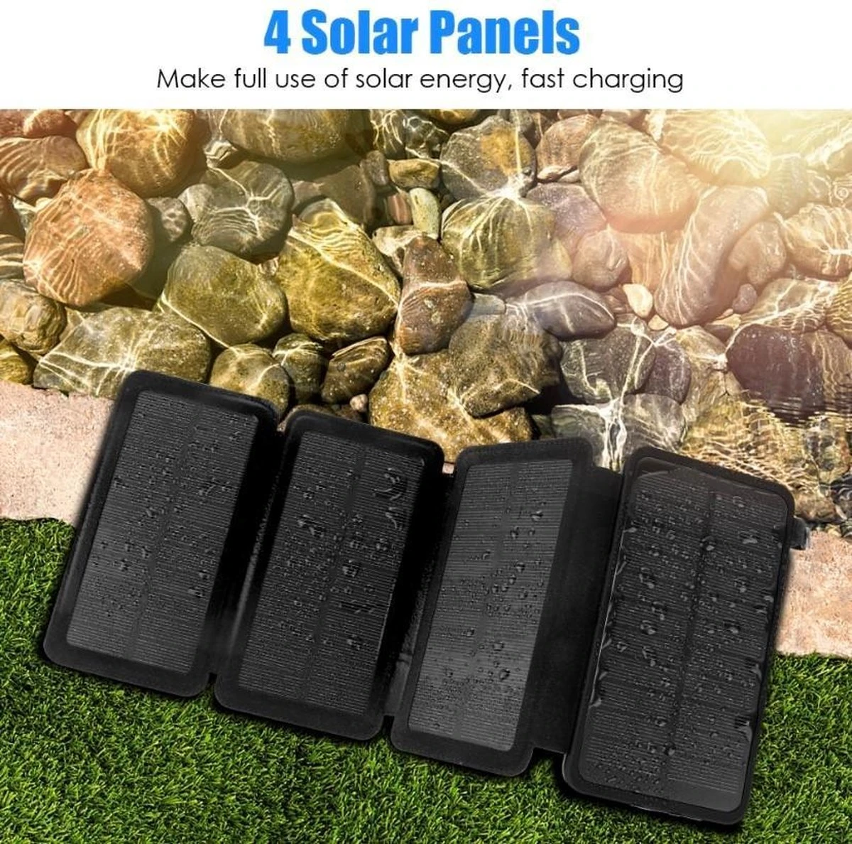 Ergotec Krachtigste Zonnepaneel 25.000mAh Met Snellaadfunctie En Usb-aansluiting Voor Telefoon Inclusief Computerbril / Draagbaar Zonnepaneel / Opvouwbaar / Powerbank / Iphone / Ipad / Tablet / Solar Panel / Zonnepaneel Usb / Met Zaklamp 10 Ergotec Krachtigste Zonnepaneel 25.000mAh Met Snellaadfunctie En Usb-aansluiting Voor Telefoon Inclusief Computerbril / Draagbaar Zonnepaneel / Opvouwbaar / Powerbank / Iphone / Ipad / Tablet / Solar Panel / Zonnepaneel Usb / Met Zaklamp - Afbeelding 8