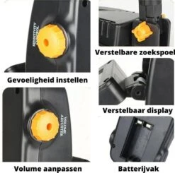 Hunter® Metaaldetector | Draaibaar En Verstelbaar | Detectie Apparaat | Ultra Lichtgewicht | LCD Display | Zoekspoel Waterdicht | Kinderen En Volwassenen | Munten Zoeken | Grote Precisie | Schatzoeken | Goud Vinden -Makita Winkel 1200x1190 14
