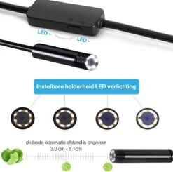Endoscoop - Inspectiecamera USB - Inspectiegereedschap - 7mm Kop - Flexibele HD - 5M Cabel - Waterproof - 6 LED Verlichting - Voor Android -Makita Winkel 1200x1190 19