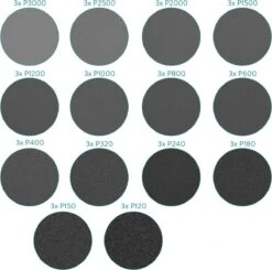 Navaris Schuurpapier - 42 Stuks - Voor Nat En Droog Gebruik - Geschikt Voor Handschuren - 93 X 230 Mm - Korrelgrootte P120-P3000 - Waterproof -Makita Winkel 1200x1191