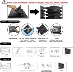 PrimeChoice® - 24stk Akoestische Panelen - Geluidsisolatie - 30x30cm - Akoestisch Schuim - Studio Schuim - Acoustic Foam Panels -Makita Winkel 1200x1192 25