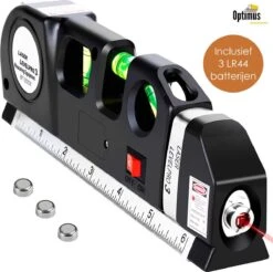 Optimus Professionele 4-in-1 Laser Waterpas - Incl. Batterij - Kruislijnlaser - Lijnlaser Waterpas - Zelfnivellerende - Rolmaat, Liniaal & Waterpas -Makita Winkel 1200x1196 10