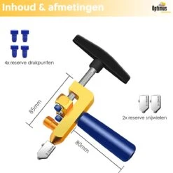 Optimus Professionele 2 In 1 Glassnijder Incl. 2 Extra Mesjes - Geschikt Voor Glas, Tegels En Spiegels - Glas Cutter - Tegelsnijder - Spiegelsnijder -Makita Winkel 1200x1196 21