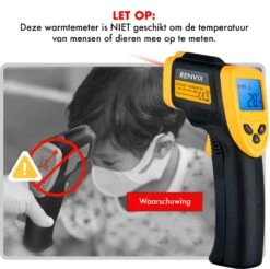DynaBright Digitale Infrarood Thermometer - Van -50℃ Tot 380℃ - Batterij Inbegrepen - Gebruik Voor Binnen En Buiten - Temperatuurmeter Met LCD Scherm - In ℉ En ℃ - Infrarood Thermometer - Warmtemeter Met Ingebouwde Laser -Makita Winkel 1200x1196 3