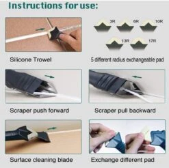 3 In 1 Siliconen Voegmiddel Troffel Schraper Verwijderaar Siliconen Kitgereedschap 3 In 1 Kit Schraper - Kit Tool - Kit Spatel - Siliconen Verwijderaar - Kit Mes - Kit Verwijderen - Kitschraper - Kit Afwerking- Complete Set - Afstrijkrubbers -Makita Winkel 1200x1197 34
