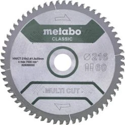 Metabo 628066000 Multi Cut Cirkelzaagblad - 216 X 30 X 60T - Hout / Epoxy / Aluminium / Kunststof 7 Metabo 628066000 Multi Cut Cirkelzaagblad - 216 X 30 X 60T - Hout / Epoxy / Aluminium / Kunststof -Makita Winkel 1200x1198