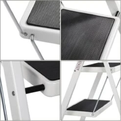 Songmics Nancy's Huishoudtrap - Huishoudladder Met 3 Treden - Inklapbaar - 150KG Draagvermogen -Makita Winkel 1200x1198 40