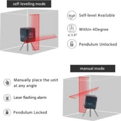WiseGoods Kruislijnlaser Afstandsmeter - Laserwaterpas - Waterpas - Zelfnivellerend Lijnlaser - Bouwlaser - Ophangsysteem - 10M -Makita Winkel 1200x1198 50