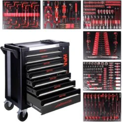 Kraft Pro+ - Gereedschapwagen - 7/6 Laden Gevuld - Groot Opbergvak