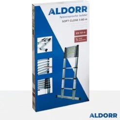 ALDORR Home - Telescoopladder 3,80 Meter - Met Stabilisatievoet En Soft Closing -Makita Winkel 1200x1198 60