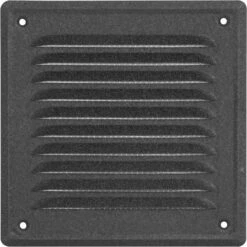 3BMT Ventilatierooster Vierkant - Grijs - Schoepenrooster - RVS - 16,5 X 16,5 Cm Buitenzijde