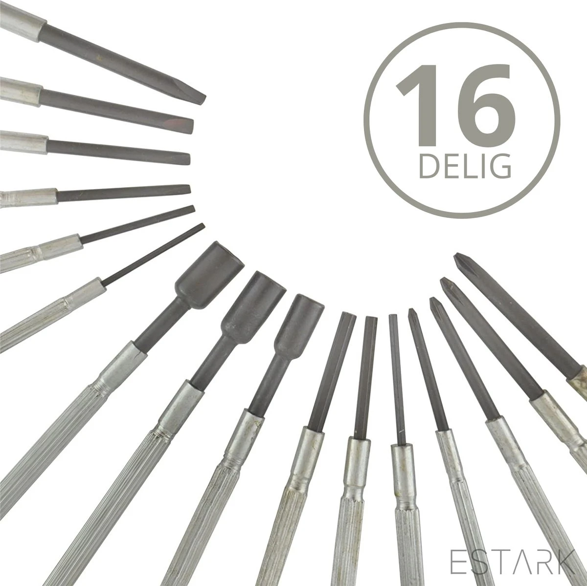 Mini Schroevendraaier Set - Kruiskop / Platte Kop - Precisie Juweliers Schroevendraaier Set - Kleine Horloge Schroevendraaier - Plat Kruis - 16-DELIG 5 Mini Schroevendraaier Set - Kruiskop / Platte Kop - Precisie Juweliers Schroevendraaier Set - Kleine Horloge Schroevendraaier - Plat Kruis - 16-DELIG - Afbeelding 3