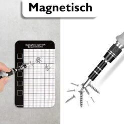 Dieux® - 125 Delige Precisie Schroevendraaierset - Grijs - Magnetisch - Schroevendraaier - Gereedschapset - Bidset - Gereedschap - Reparatie - Werkbank - Opbergbox - Pasen -Makita Winkel 1200x1200 1014