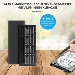 Professionele Precisie Schroevendraaierset 24-Delig Magnetisch - Gereedschap Voor Laptop / Camera / Smartphone / IPhone / Tablet / Macbook / Brillen / Horloges / Uurwerk -Makita Winkel 1200x1200 1048