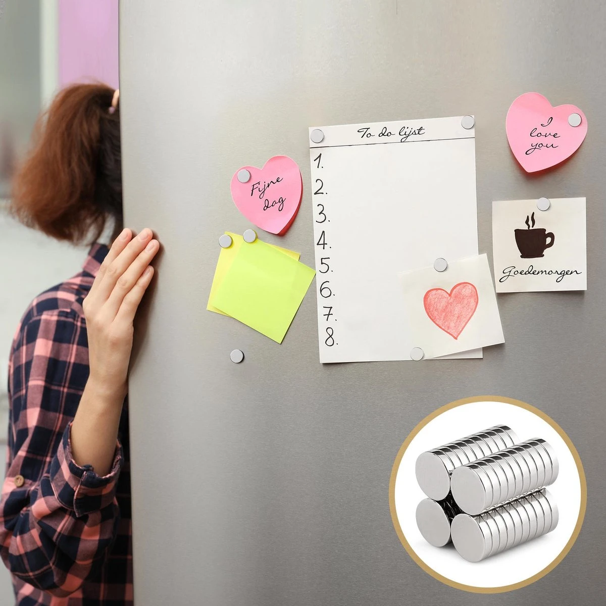 50 Stuks Super Sterke Kleine Platte Zilverkleurige Ronde Neodymium Magneetjes. Magneten Van 10x2mm Voor Op De Koelkast, Het Whiteboard Of Radiatorfolie. 5 50 Stuks Super Sterke Kleine Platte Zilverkleurige Ronde Neodymium Magneetjes. Magneten Van 10x2mm Voor Op De Koelkast, Het Whiteboard Of Radiatorfolie. - Afbeelding 3