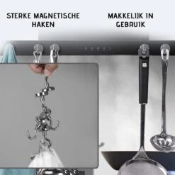 AWEMOZ® Magnetische Ophanghaakjes Zelfklevend - 10 Stuks - Ophanghaken - 15 KG Trekkracht - Zilver -Makita Winkel 1200x1200 1073