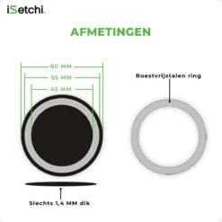 ISetchi MagSafe Magneet Platen Set Universeel (2 Stuks Verpakking) - Voor Draadloze Opladers - Magneet Sticker Ring Voor Telefoonhouders En MagSafe Accessoires - Geschikt Voor Alle Telefoons En Hoesjes -Makita Winkel 1200x1200 1078