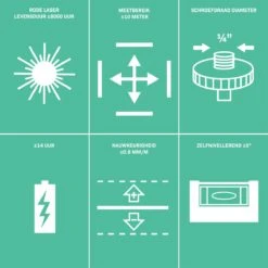 VONROC Kruislijnlaser – Rood – Zelfnivellerend – 10 Meter – Incl. Bevestigingsbeugel, Opbergtas 18 VONROC Kruislijnlaser – Rood – Zelfnivellerend – 10 Meter – Incl. Bevestigingsbeugel, Opbergtas -Makita Winkel 1200x1200 1104