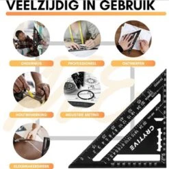 Winkelhaak - Blokhaak - Zwaaihaak - Schrijfhaak - Speed Square - Metalen Winkelhaak - 5 In 1 Winkelhaak -Makita Winkel 1200x1200 1109