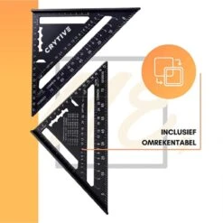 Winkelhaak - Blokhaak - Zwaaihaak - Schrijfhaak - Speed Square - Metalen Winkelhaak - 5 In 1 Winkelhaak -Makita Winkel 1200x1200 1110