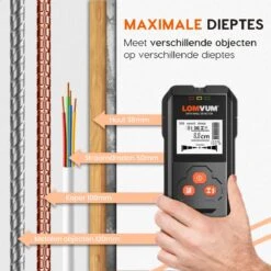 5 In 1 Leidingdetector - Kabeldetector- Detecteert Tot 120mm - Inclusief 9V Batterij -Makita Winkel 1200x1200 1121