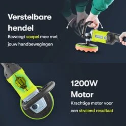 Qumax Polijstmachine – Poetsmachine Incl. 4 Polijstschijven – Krachtige Motor – 180mm – 220/240V -Makita Winkel 1200x1200 117