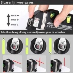 Laserwaterpas – 3 Verschillende Lasers – Inclusief Rolmaat 2,50 Cm - Klussen - Waterpas Met Laser - Torpedo Waterpas -Makita Winkel 1200x1200 1172