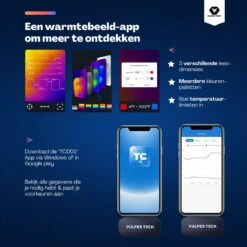 Vulpes Tech® Warmtebeeldcamera PRO - Warmtemeter Voor Android (USB-C) Apparaten - -20 Tot +550°C - 256 X 192 Pixel - Thermische Camera - Pro Versie -Makita Winkel 1200x1200 1203