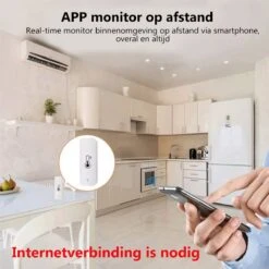 Fastsurfe - Smart Temperatuur En Vochtigheidssensor - WiFi-app - Smart Home Remote Monitor - Werkt Met Alexa En Google Assistant -Makita Winkel 1200x1200 1215