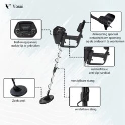 Vosoi - Hoogwaardige Metaal Detector - Nauwkeurige Pinpointer Optie - Waterdichte Zoekspoel - Geschikt Voor Kinderen En Volwassenen -Makita Winkel 1200x1200 1218
