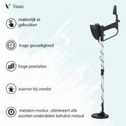 Vosoi - Hoogwaardige Metaal Detector - Nauwkeurige Pinpointer Optie - Waterdichte Zoekspoel - Geschikt Voor Kinderen En Volwassenen -Makita Winkel 1200x1200 1222