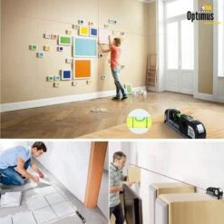 Optimus Professionele 4-in-1 Laser Waterpas - Incl. Batterij - Kruislijnlaser - Lijnlaser Waterpas - Zelfnivellerende - Rolmaat, Liniaal & Waterpas -Makita Winkel 1200x1200 1250