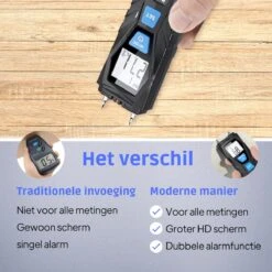 Mestek Vochtmeter WM700 - Hygrometer - Muren - Binnen - Vochtmeters - Inclusief Opbergtas -Makita Winkel 1200x1200 1255