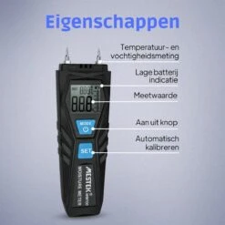 Mestek Vochtmeter WM700 - Hygrometer - Muren - Binnen - Vochtmeters - Inclusief Opbergtas -Makita Winkel 1200x1200 1256