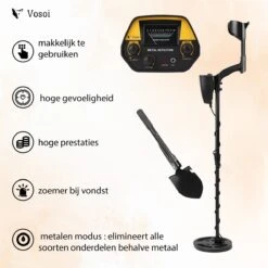 Vosoi - Hoogwaardige Metaal Detector - Inclusief Koptelefoon En Schep + Opberghoes - Nauwkeurige Pinpointer Optie - Verstelbare Hoogte - Waterdichte Zoekspoel - Geschikt Voor Kinderen En Volwassenen -Makita Winkel 1200x1200 1269