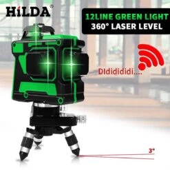Hilda Zelfnivellerende Kruislijnlaser Met 12 Lijnen - Inclusief Muurbeugel En 360 Graden Statief - Groene Lasers - Waterproof - Laserwaterpas - Met Opbergkoffer -Makita Winkel 1200x1200 1271