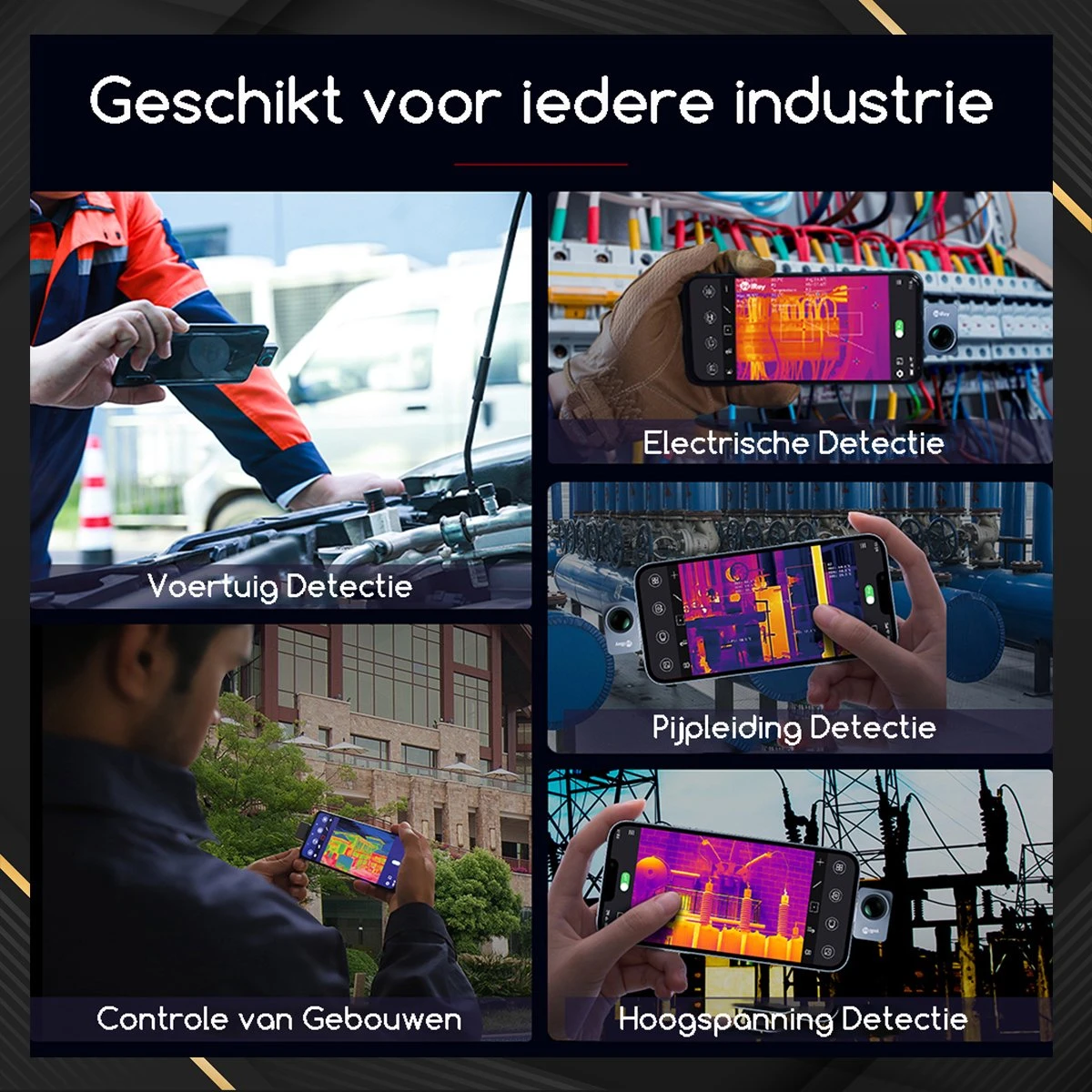 Infiray P2 PRO Warmtebeeldcamera Met Optische Lens - Warmtecamera Voor Android - Warmtemeter - Infrarood Camera 256x192 Pixels - 25 Hz -20° Tot 550° 12 Infiray P2 PRO Warmtebeeldcamera Met Optische Lens - Warmtecamera Voor Android - Warmtemeter - Infrarood Camera 256x192 Pixels - 25 Hz -20° Tot 550° - Afbeelding 10