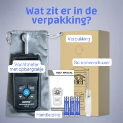 Mestek Pinless Vochtmeter WM700B - Hygrometer - Muren - Binnen - Vochtmeters - Inclusief Opbergzakje -Makita Winkel 1200x1200 1317