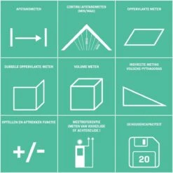 VONROC Laser Afstandsmeter – 60 Meter Bereik – Aanpasbare Meetreferentie -Makita Winkel 1200x1200 1323