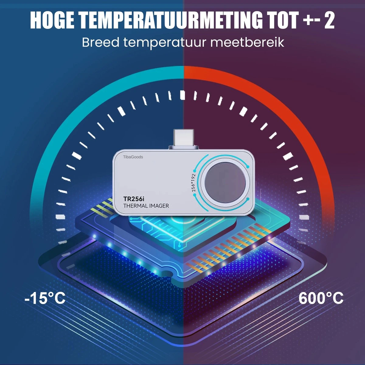 TibaGoods - Warmtebeeldcamera - Warmtecamera Voor Android En Windows (USBC) - 256 X 192 Pixels - -15 Tot 600 °C - Thermische Camera 5 TibaGoods - Warmtebeeldcamera - Warmtecamera Voor Android En Windows (USBC) - 256 X 192 Pixels - -15 Tot 600 °C - Thermische Camera - Afbeelding 3