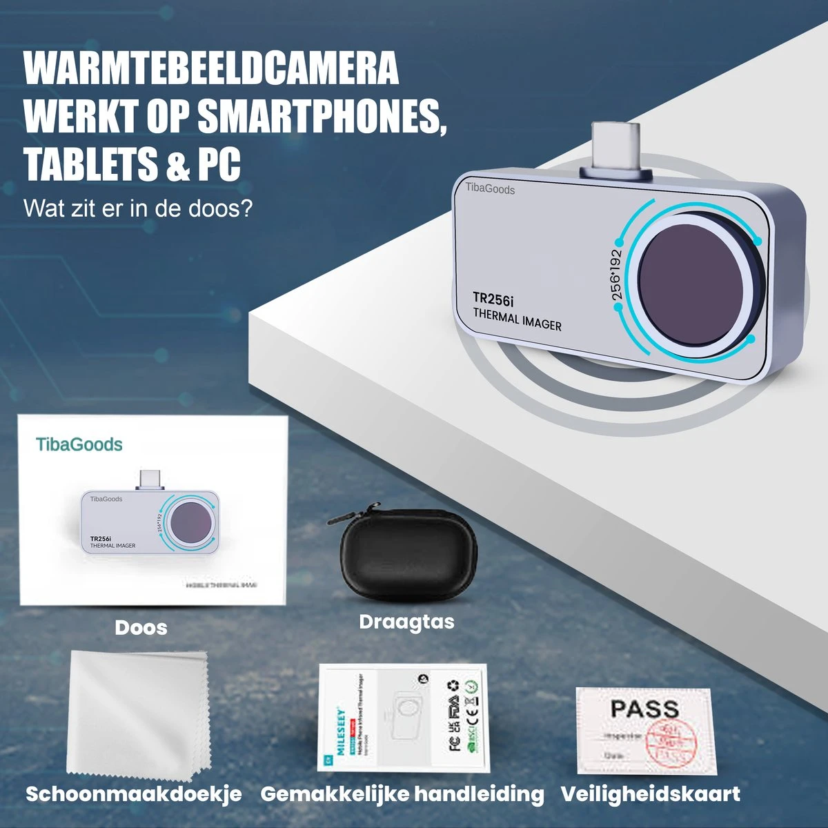 TibaGoods - Warmtebeeldcamera - Warmtecamera Voor Android En Windows (USBC) - 256 X 192 Pixels - -15 Tot 600 °C - Thermische Camera 10 TibaGoods - Warmtebeeldcamera - Warmtecamera Voor Android En Windows (USBC) - 256 X 192 Pixels - -15 Tot 600 °C - Thermische Camera - Afbeelding 8