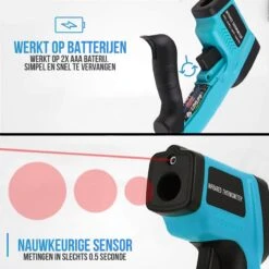 Strex Digitale Infrarood Thermometer - Bereik -50 T/m +550 °C - IR Thermometer - Warmtemeter -Makita Winkel 1200x1200 1349