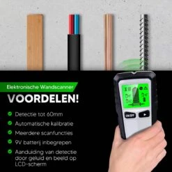 Apeiron Digitale Leidingzoeker - 5 In 1 Detector Voor Muren - Hout, Metaal, Leidingen, Bedrading - Zwart/Zilver - Inclusief Batterij -Makita Winkel 1200x1200 1367