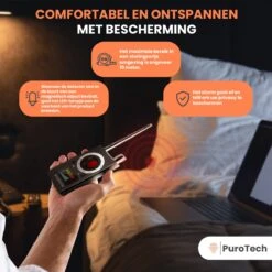 PuroTech Signaaldetector - Detectieapparaat - RF Bug Finder - Anti Afluisterapparatuur - Anti Spy Detector - Spy Cam - GPS Tracker - Verborgen Camera - Device Finder -Makita Winkel 1200x1200 1387